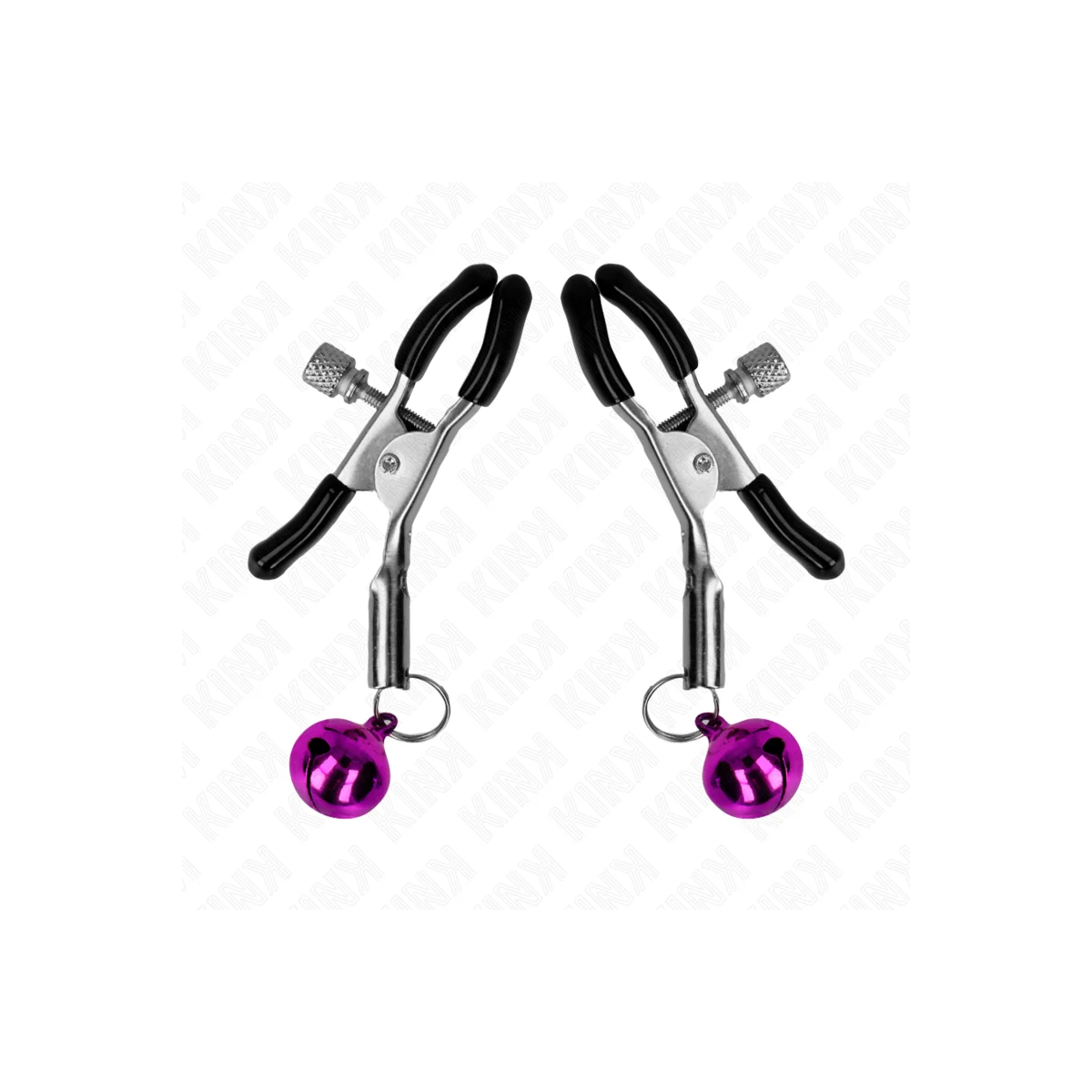 Lila Nippelklemme mit Einzelnen Glocken 6 cm von Kink Nipple Grip kaufen | Fesselliebe