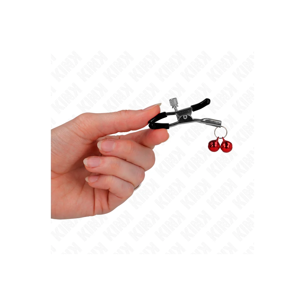 Doppelte Glocken-Nippelklammere Rot 6 cm von Kink Nipple Grip kaufen | Fesselliebe