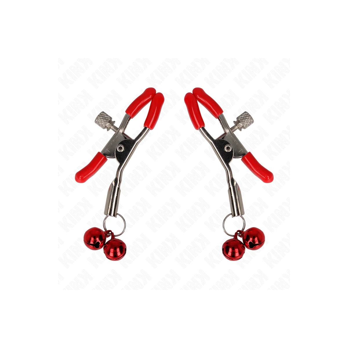 Rote Doppelglocke Nippelklemme Rot 6 cm von Kink Nipple Grip kaufen | Fesselliebe