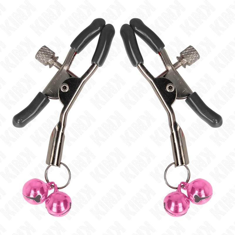 Doppelglöckchen-Nippelklammer Rosa 6 cm von Kink Nipple Grip kaufen | Fesselliebe 2