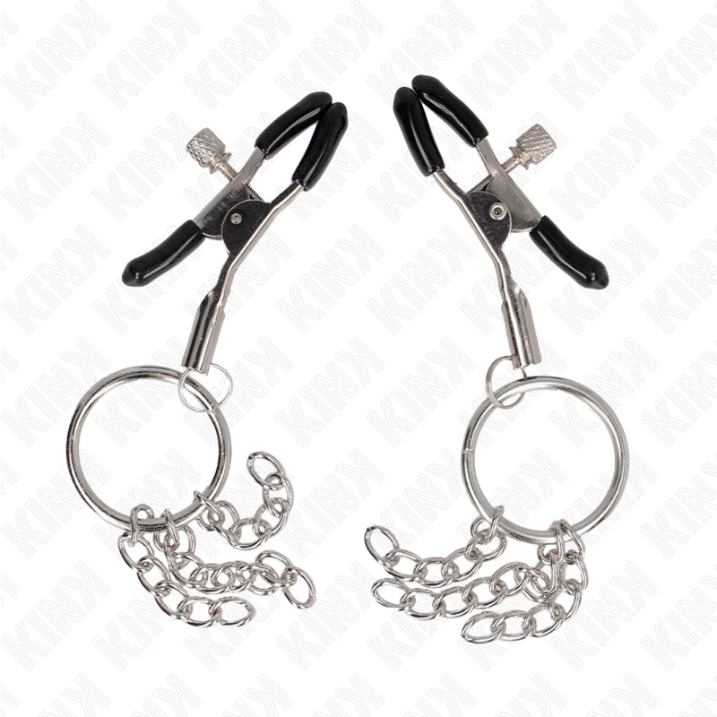 O-Ring Nippelklemme und Kleine Kette Silber 6 cm von Kink Nipple Grip kaufen | Fesselliebe 2