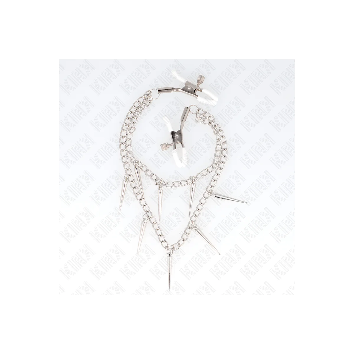 Nippelklemmen mit Spikes Ketten 30 cm von Kink Nipple Grip kaufen | Fesselliebe