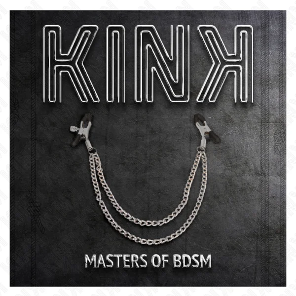 Nippelklemmen mit 2 Dicken Ketten Silber 20/23 cm von Kink Nipple Grip kaufen | Fesselliebe