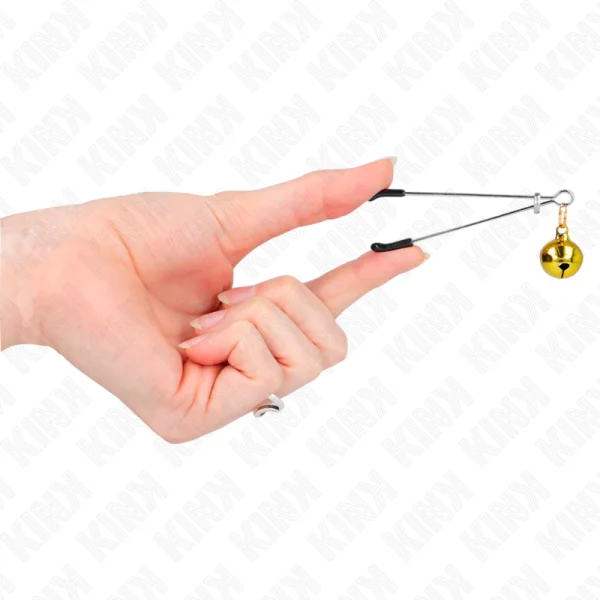 Dünne Glocken-Nippelklammern Gold 7 cm von Kink Nipple Grip kaufen | Fesselliebe