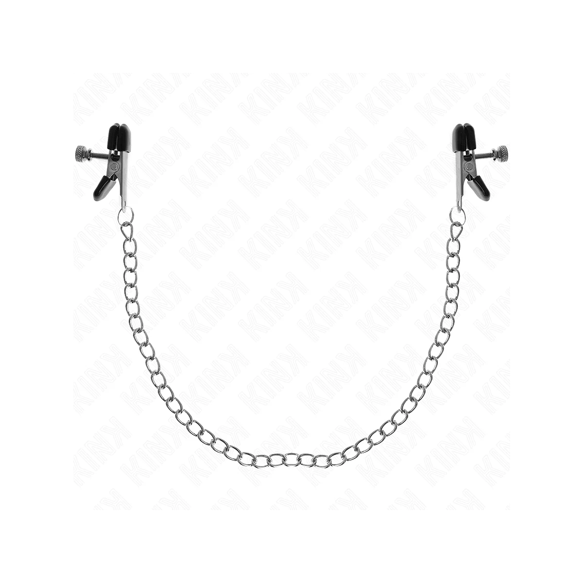 FLACHE KETTE NIPPELKLEMMEN SILBER 34 CM VON KINK NIPPLE GRIP