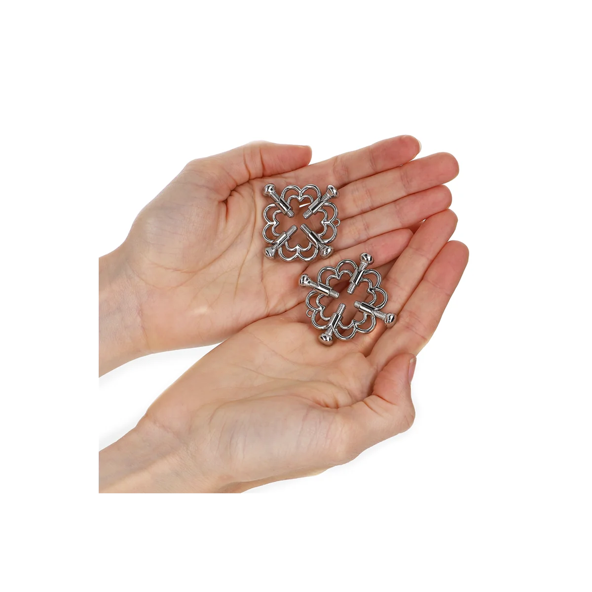 Metallische Blumen-Nippelklammern von Kink Nipple Grip kaufen | Fesselliebe