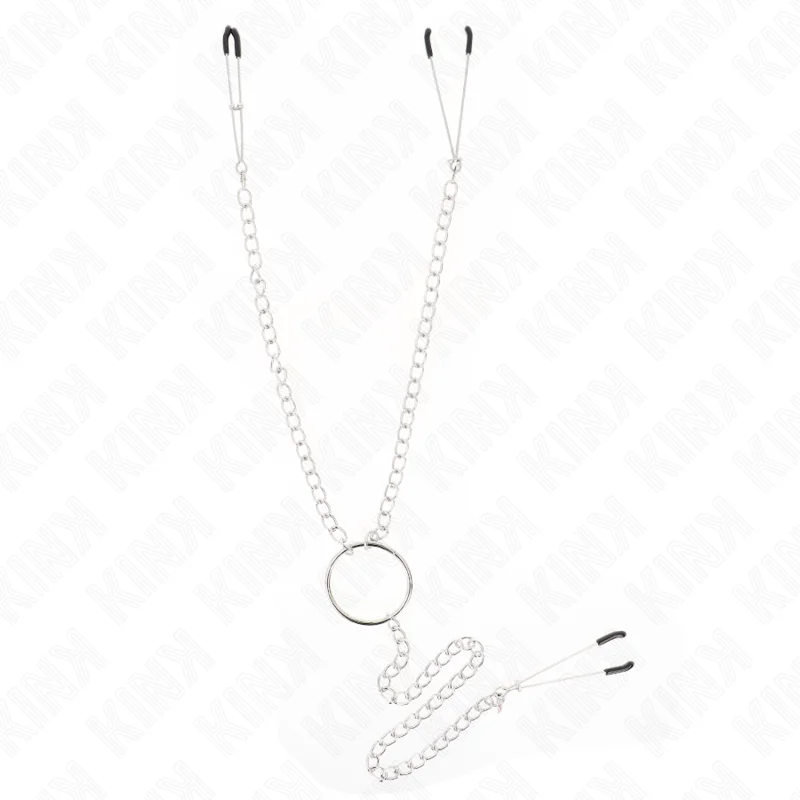 Dreifach Nippel- und Klitzisklemmen mit Kette Modell 1 von Kink Nipple Grip kaufen | Fesselliebe
