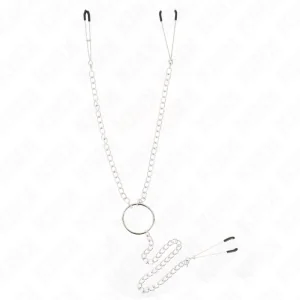 Dreifach Nippel- und Klitzisklemmen mit Kette Modell 1 von Kink Nipple Grip kaufen | Fesselliebe