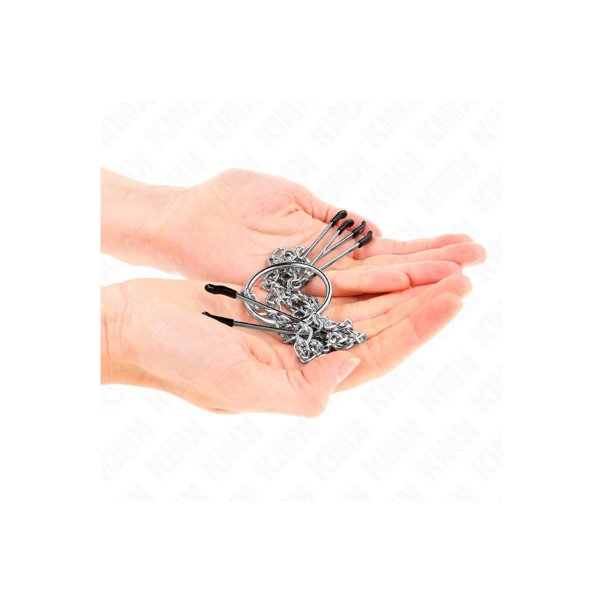 Dreifach Nippel- und Klitzisklemmen mit Kette Modell 1 von Kink Nipple Grip kaufen | Fesselliebe