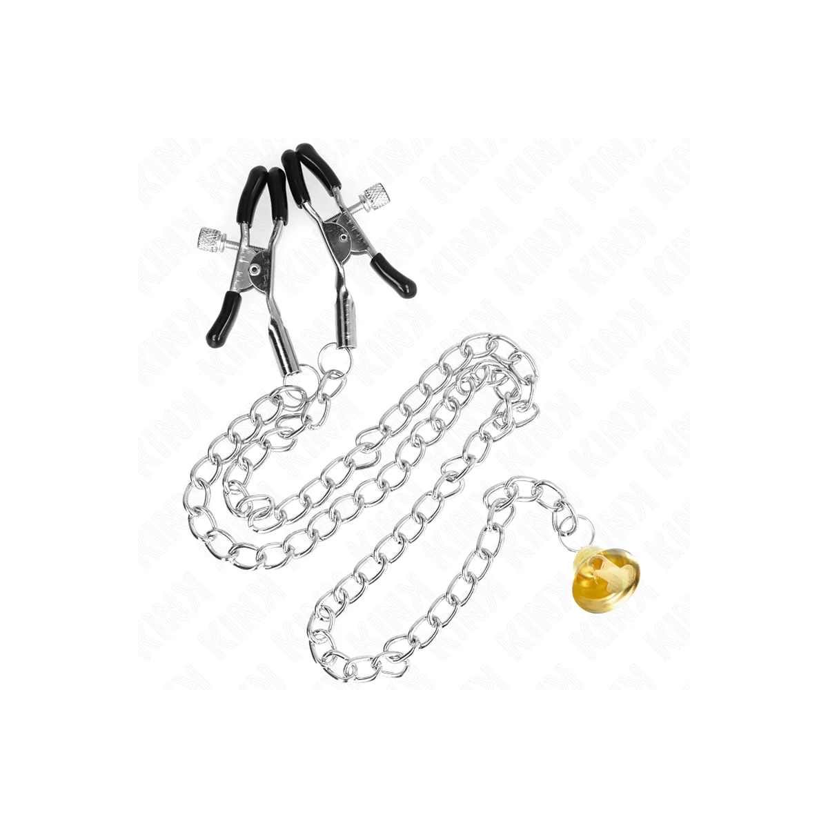 Kette Nippelklemmen mit Hornanhänger 30 cm von Kink Nipple Grip kaufen | Fesselliebe