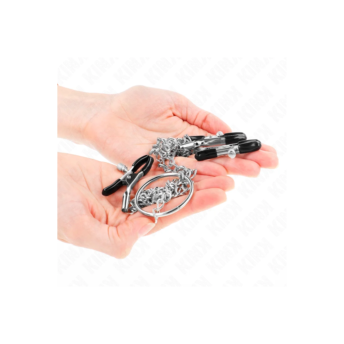 Dreifach Nippel- und Klitzisklemmen mit Kette Modell 0 von Kink Nipple Grip kaufen | Fesselliebe