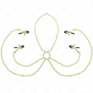 Nippel- und Kitzlerklammern, Verstellbar, Gold von Kink Nipple Grip kaufen | Fesselliebe