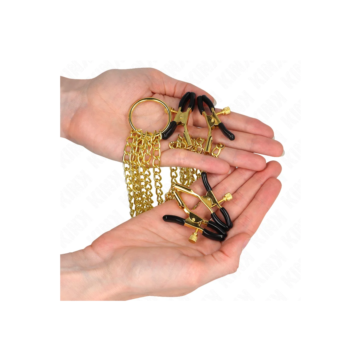 Nippel- und Kitzlerklammern, Verstellbar, Gold von Kink Nipple Grip kaufen | Fesselliebe