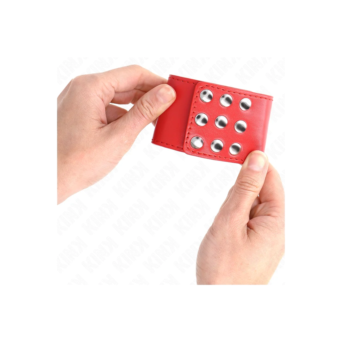 Handgelenkfesseln mit Druckverschluss Rot Verstellbar 19-24 cm X 5,5 cm von Kink Wrist Restraint kaufen | Fesselliebe