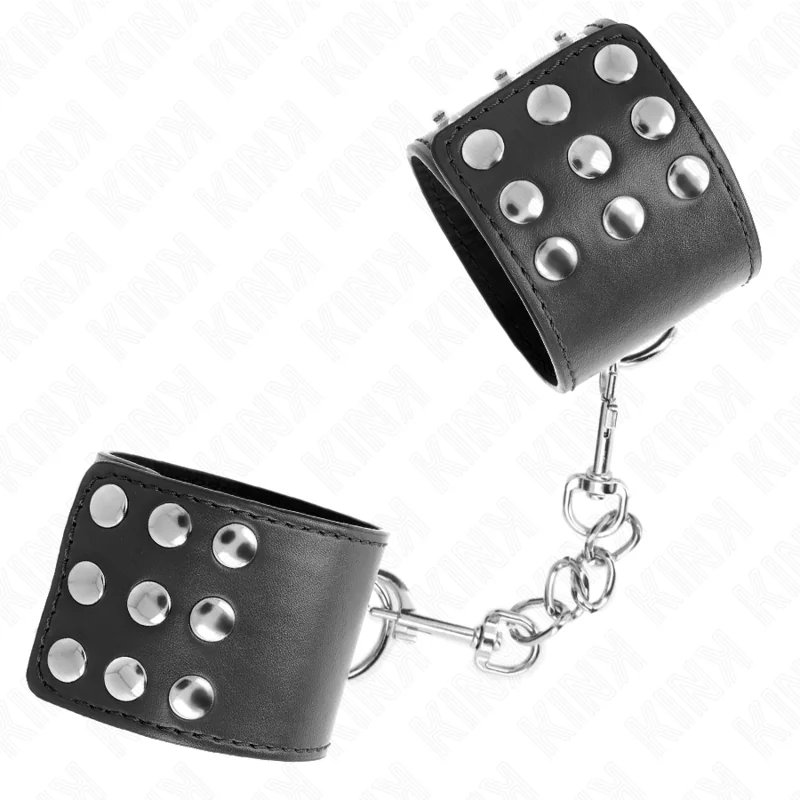 Handgelenkfesseln mit Druckverschluss Schwarz Verstellbar 19-24 cm X 5,5 cm von Kink Wrist Restraint kaufen | Fesselliebe 2