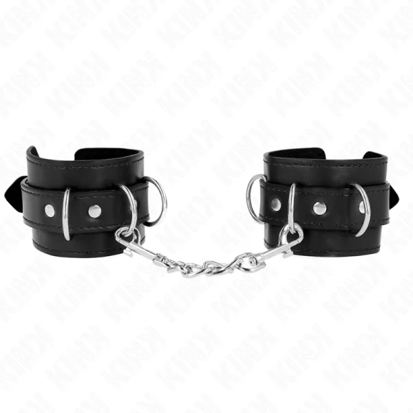 D-Ring Handgelenkfesseln Verstellbar Schwarz 17,5-25 cm X 6 cm von Kink Wrist Restraint kaufen | Fesselliebe