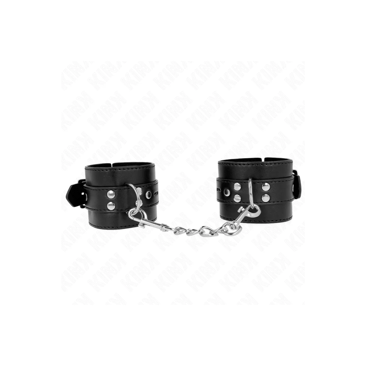Handgelenkfesseln Schwarz mit Schwarzem Gürtel Verstellbar 17-28 cm X 6 cm von Kink Wrist Restraint kaufen | Fesselliebe