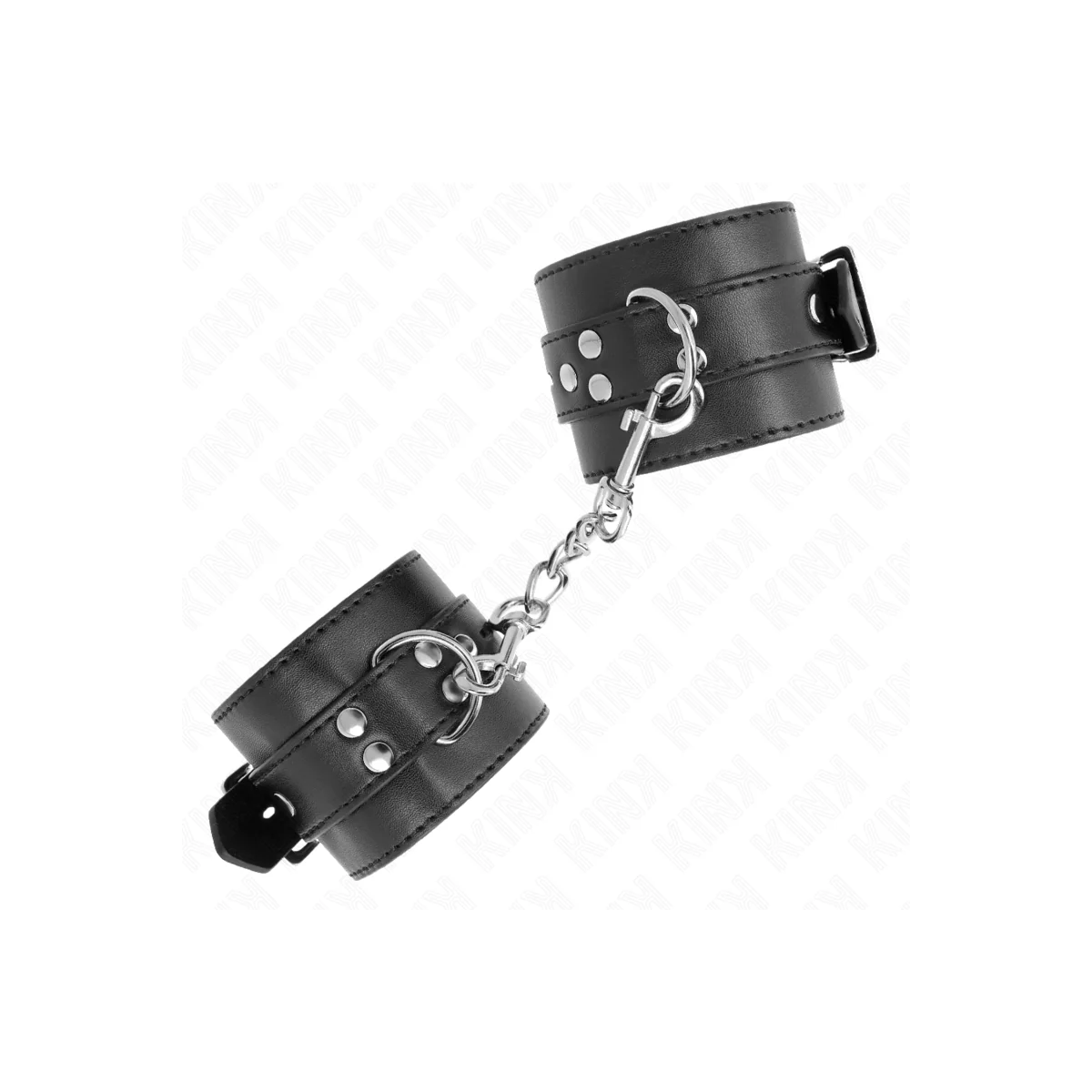 Handgelenkfesseln Schwarz mit Schwarzem Gürtel Verstellbar 17-28 cm X 6 cm von Kink Wrist Restraint kaufen | Fesselliebe