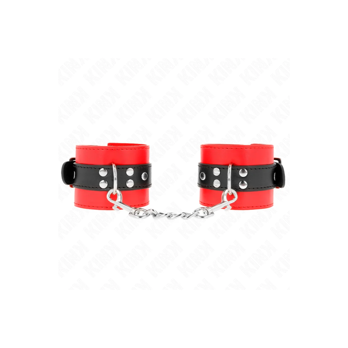 Handgelenkfesseln Rot mit Schwarzem Gürtel Verstellbar 17-28 cm X 6 cm von Kink Wrist Restraint kaufen | Fesselliebe