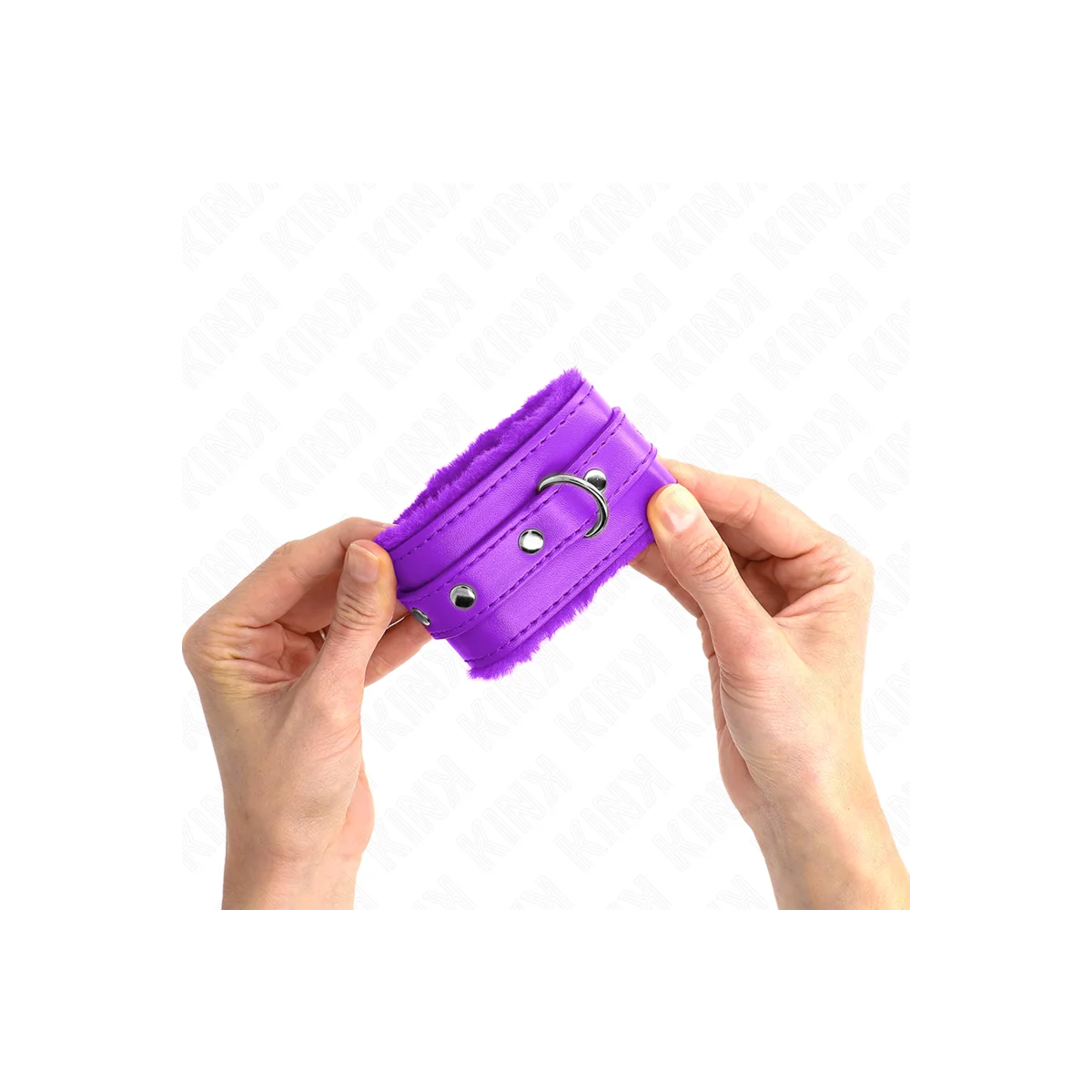 Premium Handgelenkfesseln Lila mit Lila Gürtel Verstellbar 17-29 cm X 6 cm von Kink Wrist Restraint kaufen | Fesselliebe