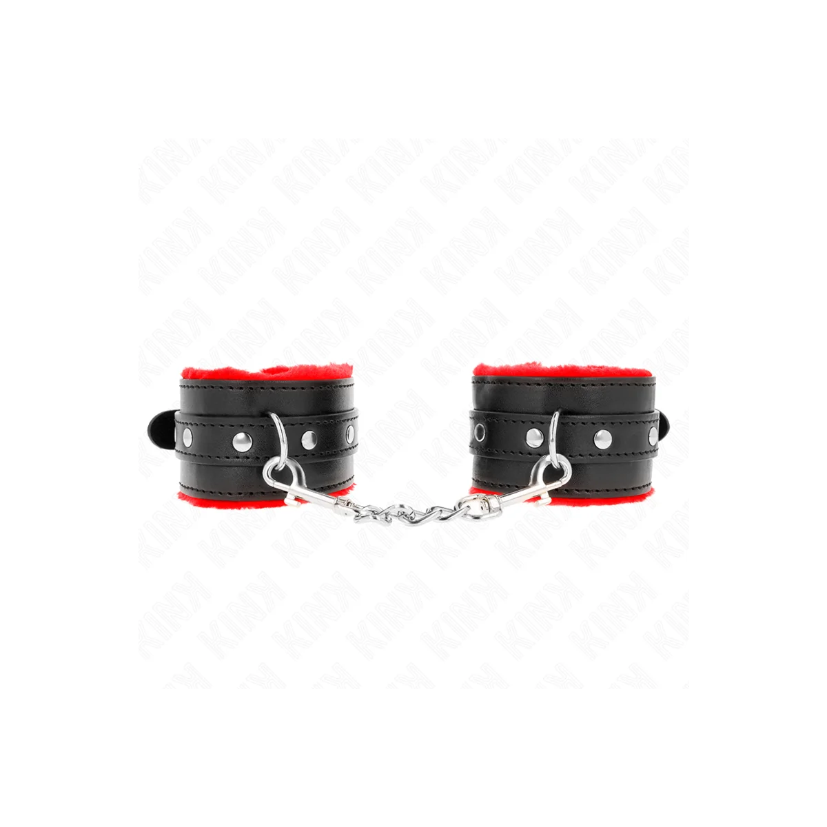 Premium Handgelenkfesseln Rot mit Schwarzem Gürtel Verstellbar 17-29 cm X 6 cm von Kink Wrist Restraint kaufen | Fesselliebe