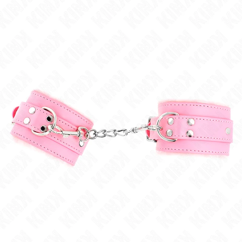 Handgelenkfesseln Rosa mit Rosa Gürtel Verstellbar 17-29 cm X 6 cm von Kink Wrist Restraint kaufen | Fesselliebe