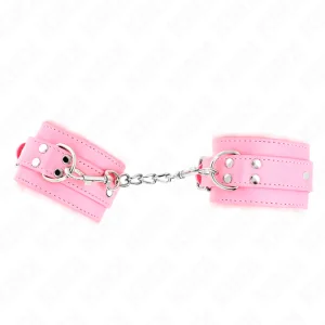 Handgelenkfesseln Rosa mit Rosa Gürtel Verstellbar 17-29 cm X 6 cm von Kink Wrist Restraint kaufen | Fesselliebe
