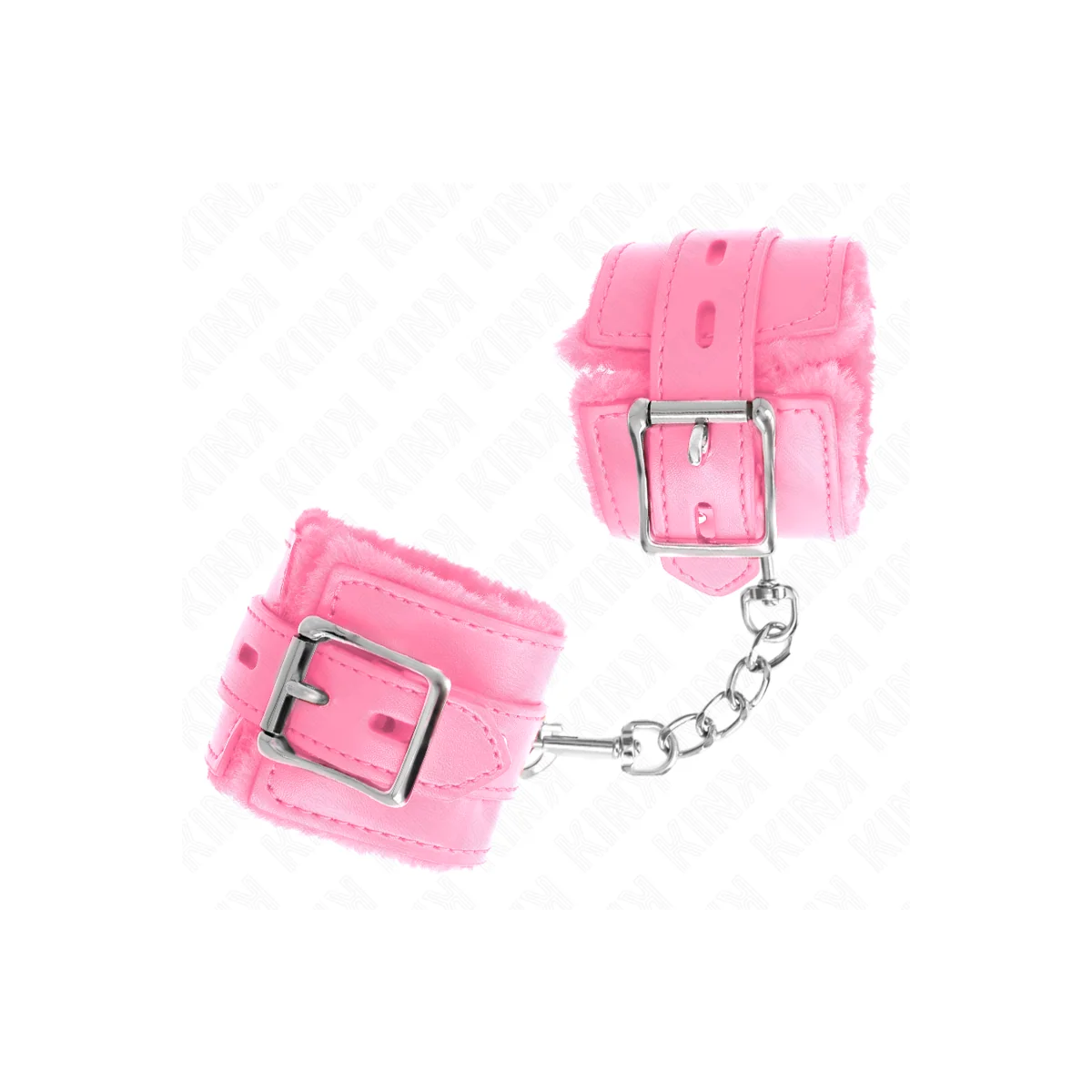 Handgelenkfesseln mit Quadratischen Löchern, Rosa und Rosa Gürtel, Verstellbar 17-29 cm X 6 cm von Kink Wrist Restraint kaufen | Fesselliebe