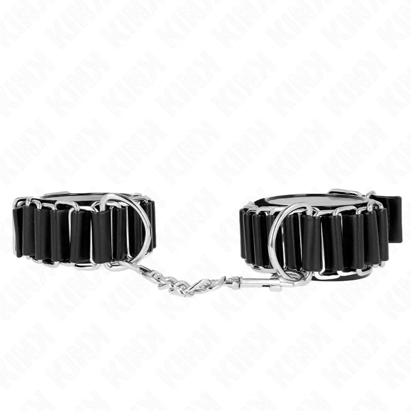 Scharnierähnliche Dünne Handgelenkfesseln Schwarz Verstellbar 16-22 cm X 3,5 cm von Kink Wrist Restraint kaufen | Fesselliebe