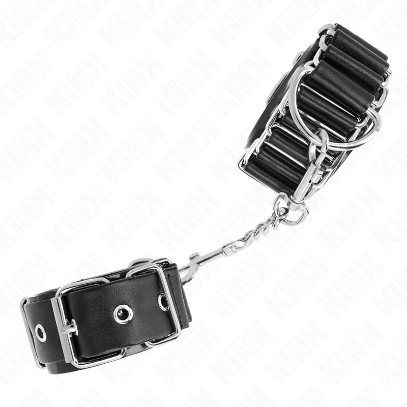 Scharnierähnliche Dünne Handgelenkfesseln Schwarz Verstellbar 16-22 cm X 3,5 cm von Kink Wrist Restraint kaufen | Fesselliebe 2