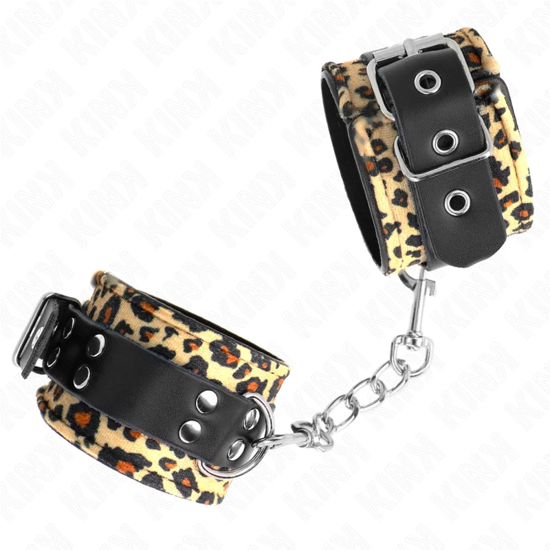 Leopard Handgelenkfessel aus Echtleder, Verstellbar 18-29 cm X 5,5 cm von Kink Wrist Restraint kaufen | Fesselliebe 2
