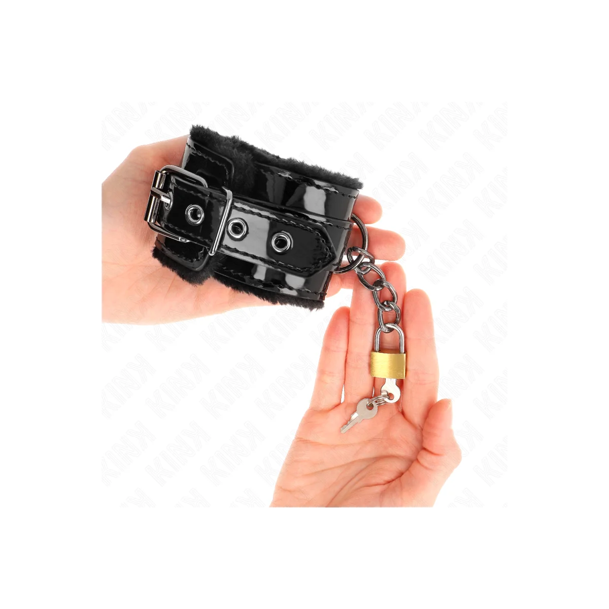 Leichte Handgelenksfesseln mit Kupferschloss, Verstellbar 17-29 cm X 5,5 cm von Kink Wrist Restraint kaufen | Fesselliebe