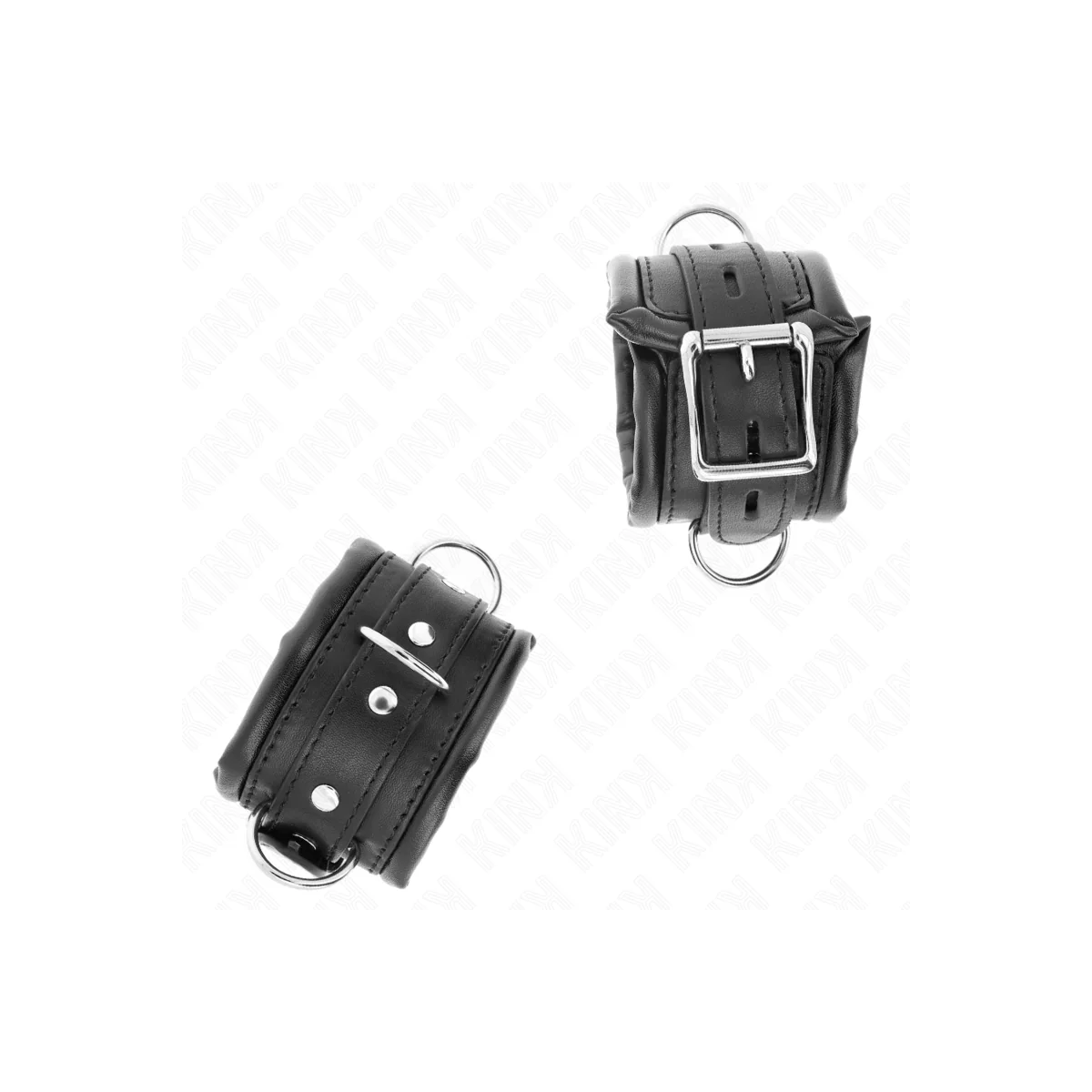 Schwere Handgelenksfesseln mit Schwarzem Pelzfutter, Verstellbar 20-30 cm X 6 cm von Kink Wrist Restraint kaufen | Fesselliebe