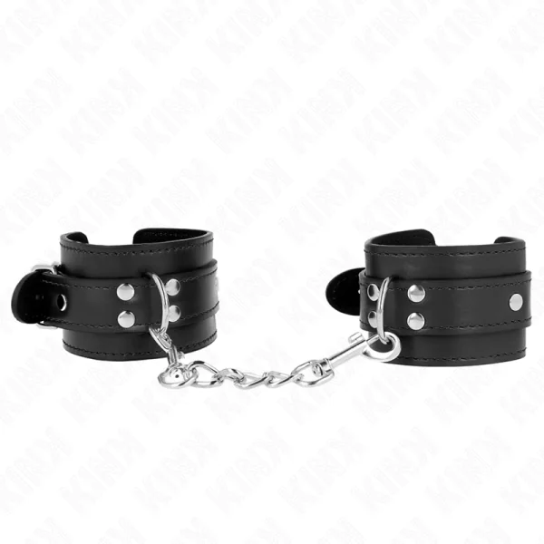 Einfache Handgelenksfesseln Schwarz Verstellbar 20-23 cm X 5,5 cm von Kink Wrist Restraint kaufen | Fesselliebe
