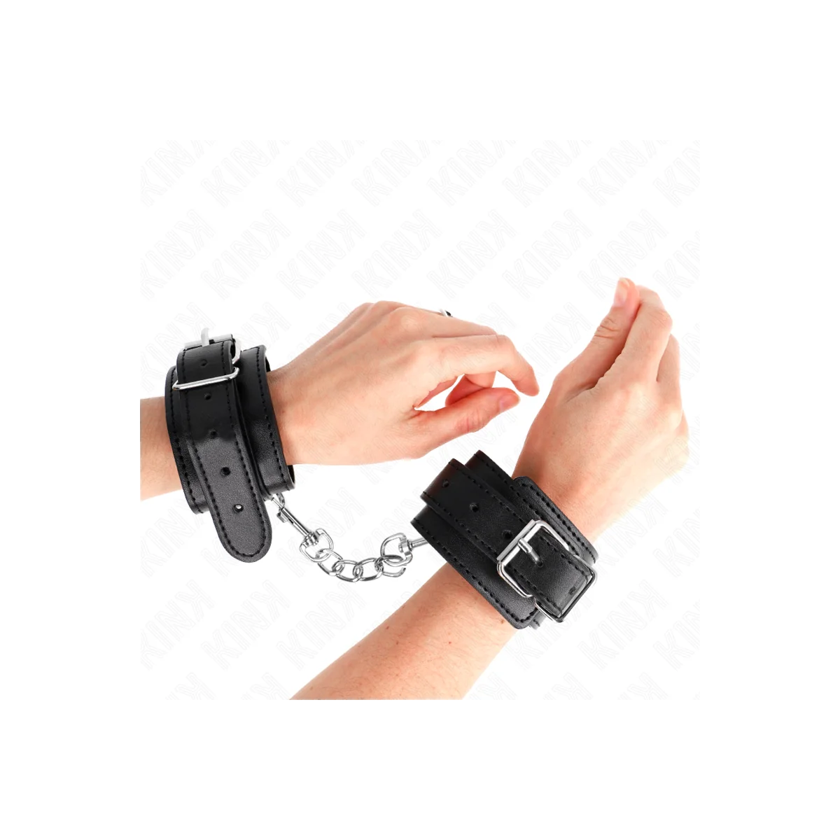 Dünne Handgelenkfesseln Schwarz Verstellbar 21-33 cm von Kink Wrist Restraint kaufen | Fesselliebe