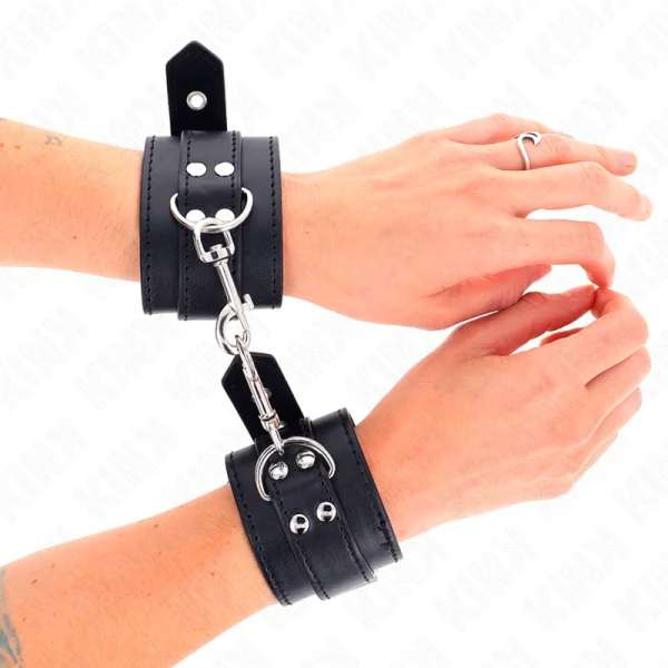 Handgelenkfesseln mit Nieten 35 X 6 cm von Kink Wrist Restraint kaufen | Fesselliebe