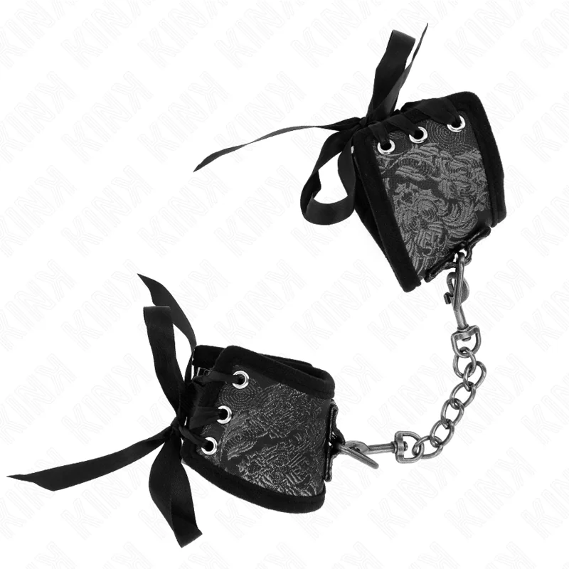 Scandal Handgelenksfesseln Schwarze Spitzendetails 24,5 cm X 6,5 cm von Kink Wrist Restraint kaufen | Fesselliebe 2