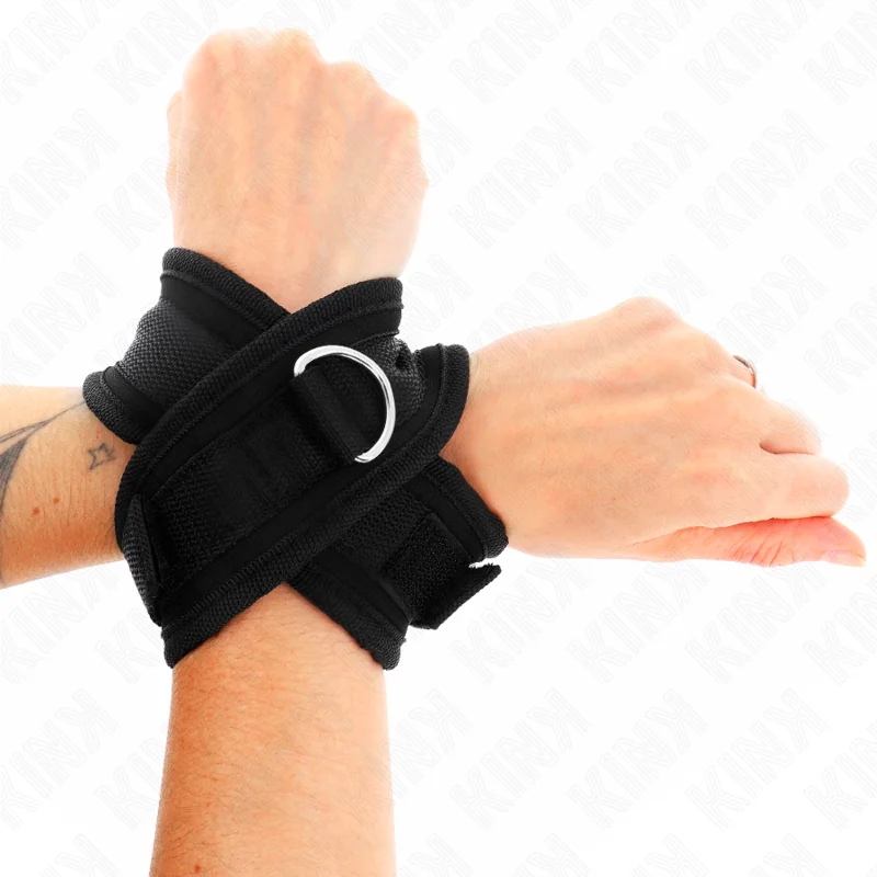Kreuzmanschetten Schwarz 34 X 5,5 cm von Kink Wrist Restraint kaufen | Fesselliebe 2