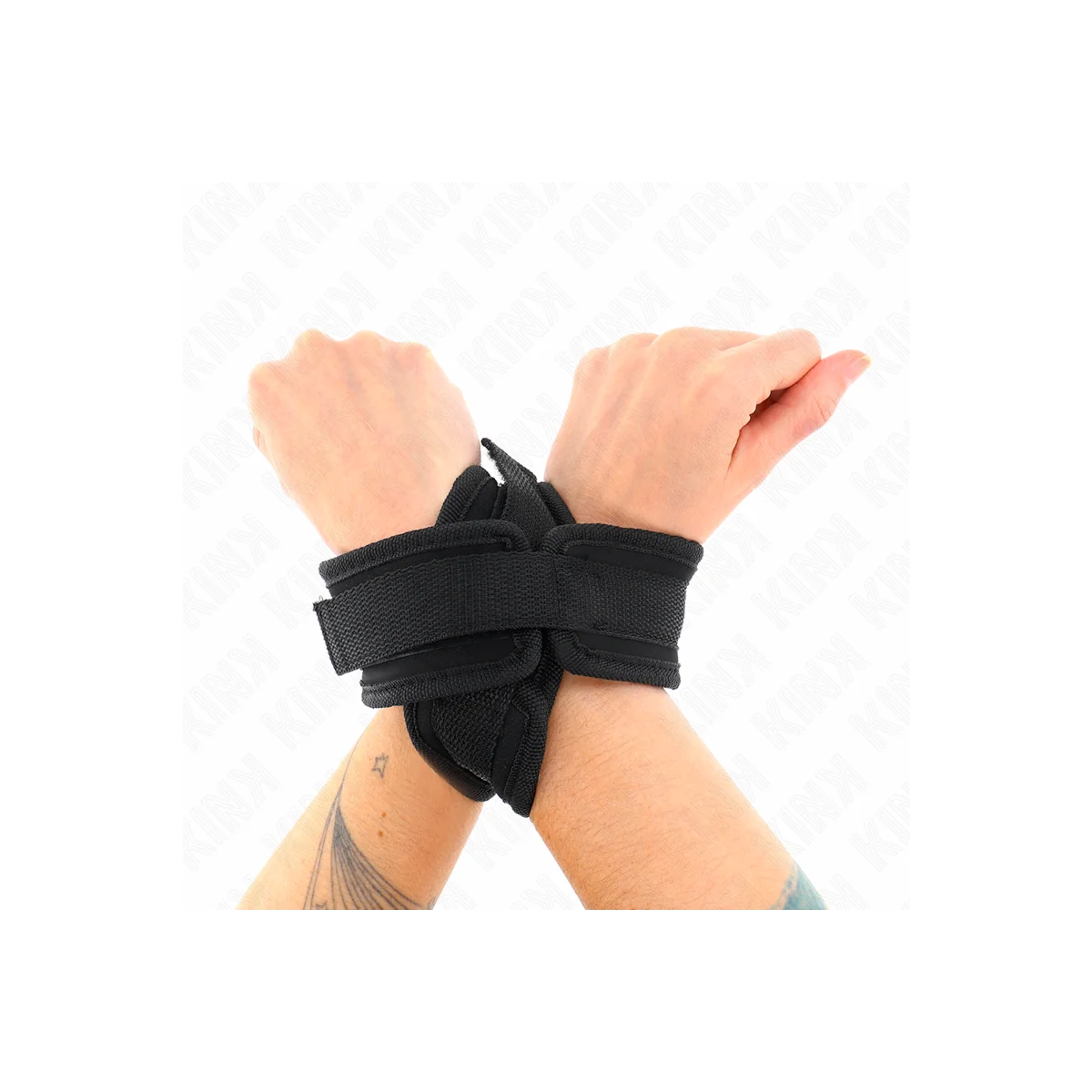 Kreuzmanschetten Schwarz 34 X 5,5 cm von Kink Wrist Restraint kaufen | Fesselliebe