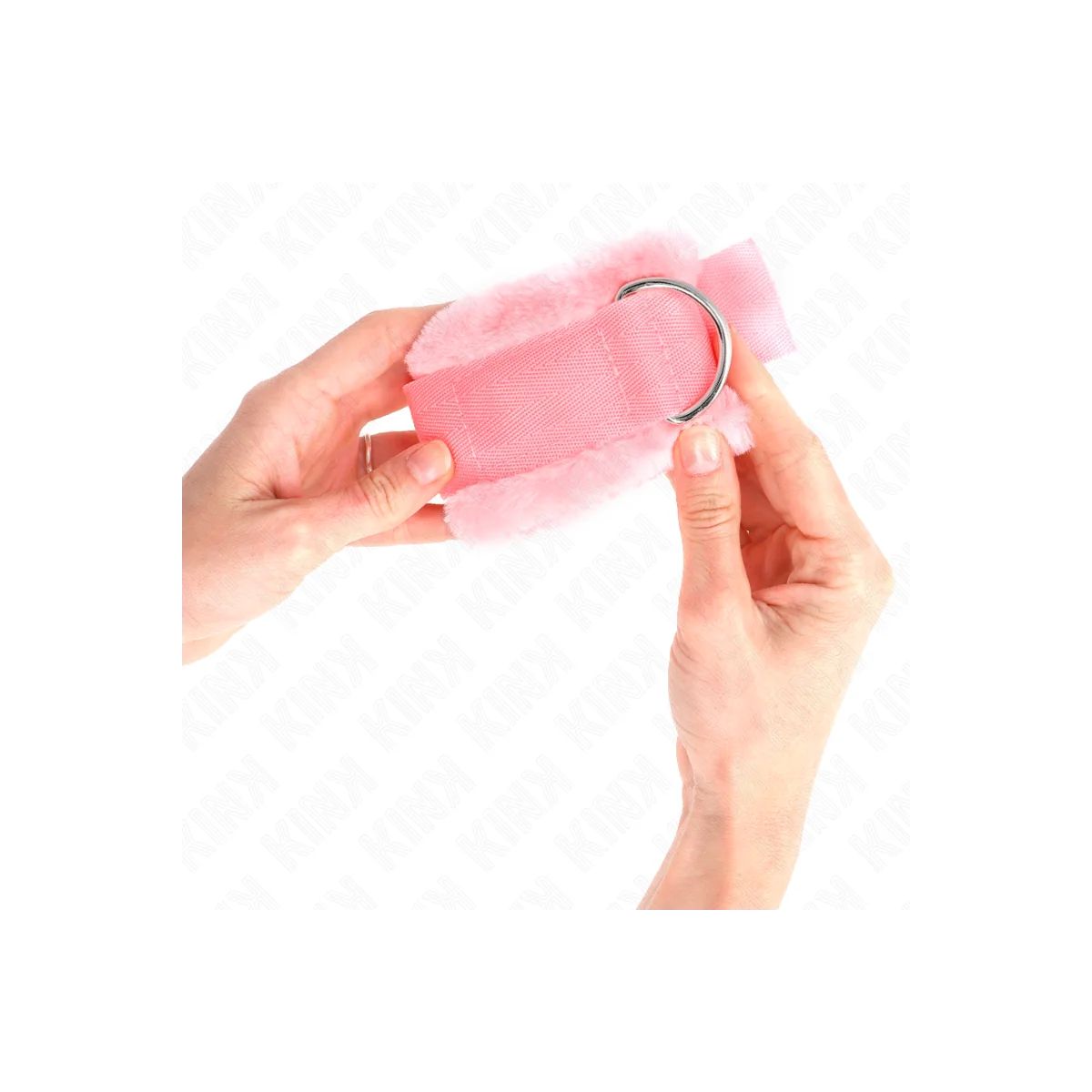 Pelzgefütterte Handgelenkfesseln Rosa Verstellbar 17-31 cm X 7 cm von Kink Wrist Restraint kaufen | Fesselliebe