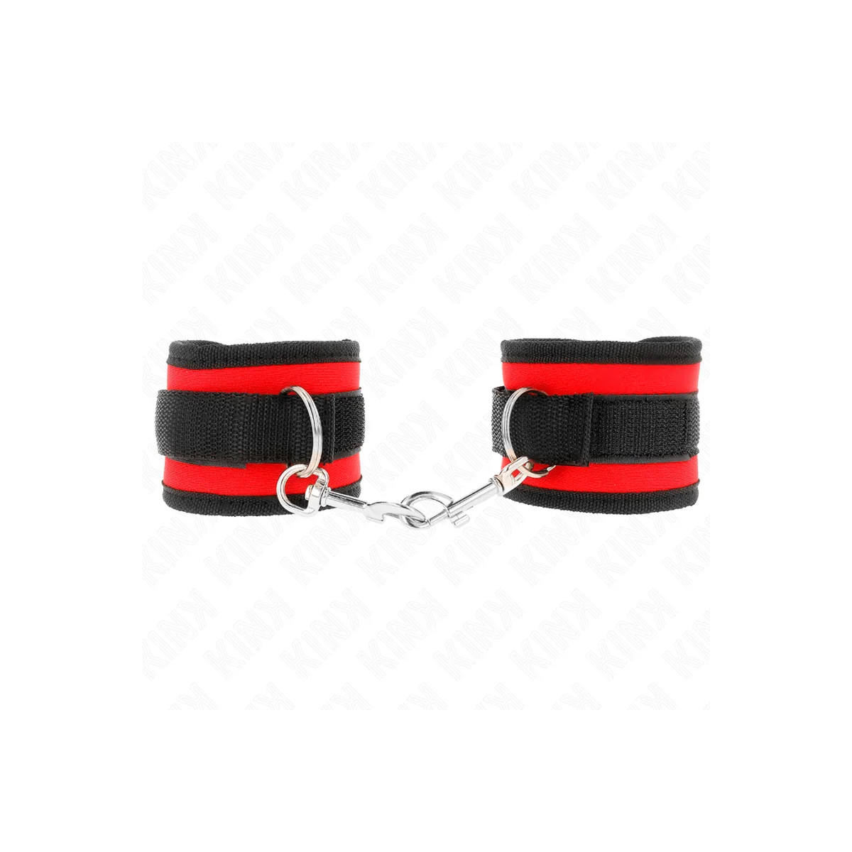 Nylon Bind-Handhandfesseln mit Klettverschluss Rot-Schwarz Modell 2 Verstellbar 18-35 cm X 6 cm von Kink Wrist Restraint kaufen | Fesselliebe