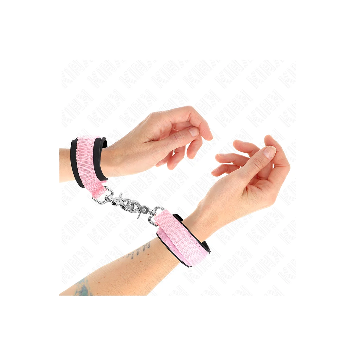 Verstellbare Neopren-Handhandfesseln Rosa Verstellbar 22-34 cm von Kink Wrist Restraint kaufen | Fesselliebe
