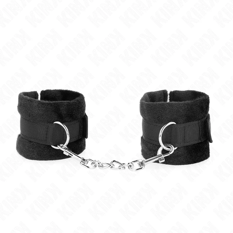 Beginner Pelzhandmanschetten Schwarz 30 X 7 cm von Kink Wrist Restraint kaufen | Fesselliebe