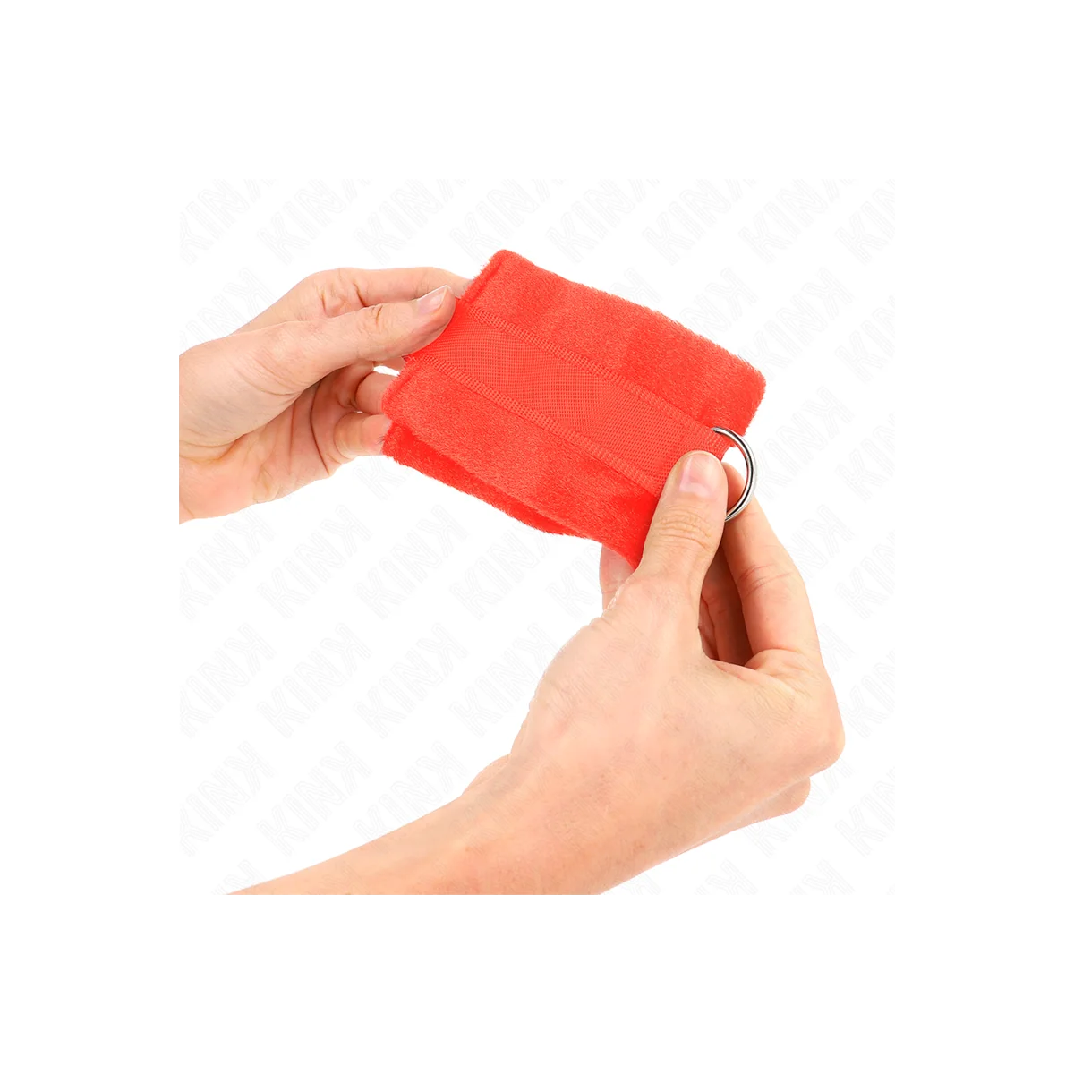 Beginner Pelzhandmanschetten Rot 30 X 7 cm von Kink Wrist Restraint kaufen | Fesselliebe