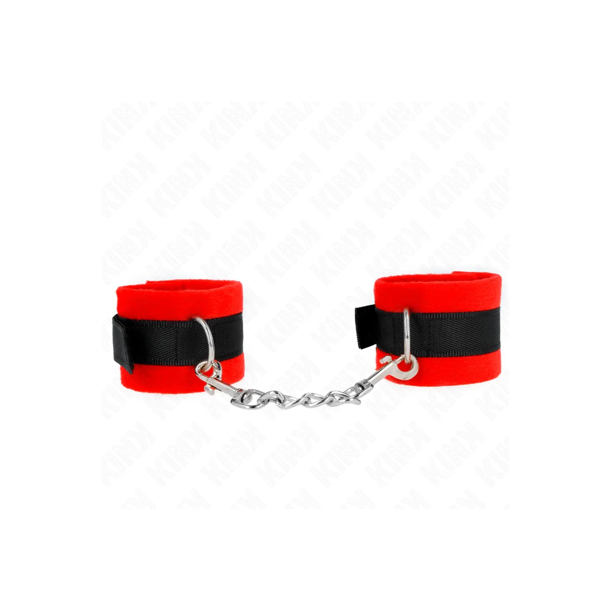 Beginner Pelzhandmanschetten Schwarz-Rot 30 X 7 cm von Kink Wrist Restraint kaufen | Fesselliebe