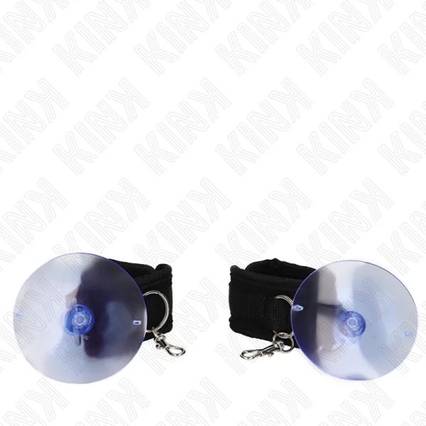 Handgelenkfesseln mit Saugnäpfen Schwarz 29-40 cm X 5 cm von Kink Wrist Restraint kaufen | Fesselliebe