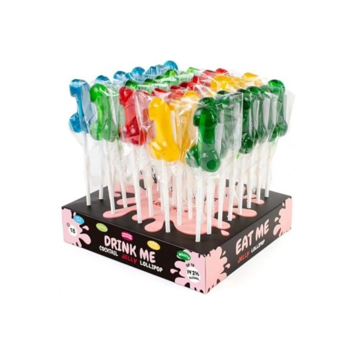 Display Sortiment Penis-Lutscher mit Alkohol 40 Stück von Secretplay Cosmetic kaufen | Fesselliebe