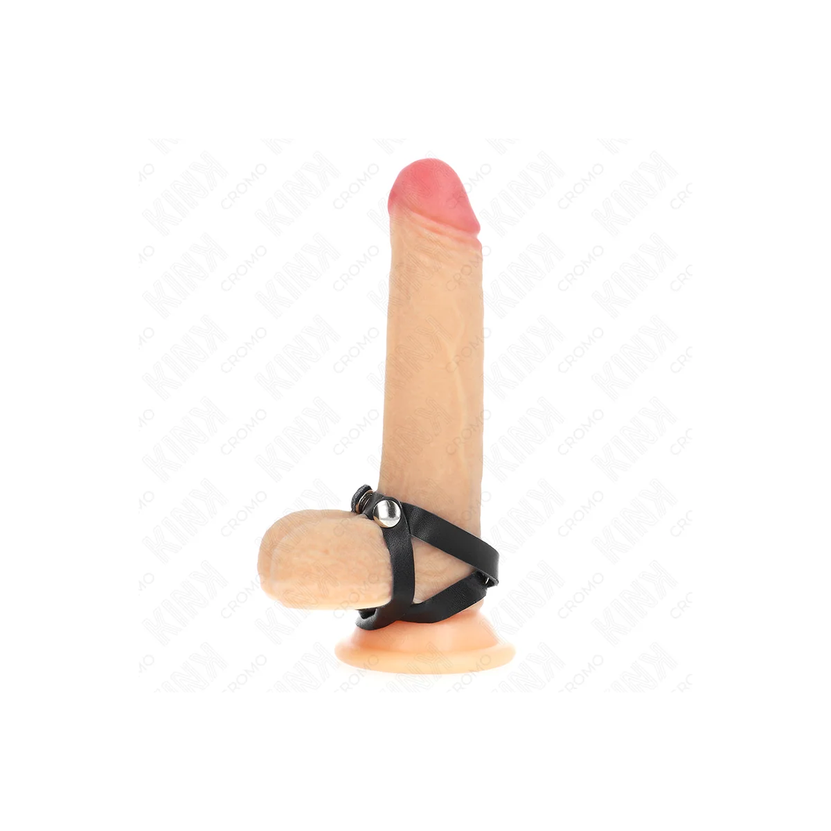 LEDER PENISRING MIT DRUCKVERSCHLUSS 39 X 1 CM VON KINK RING POWER