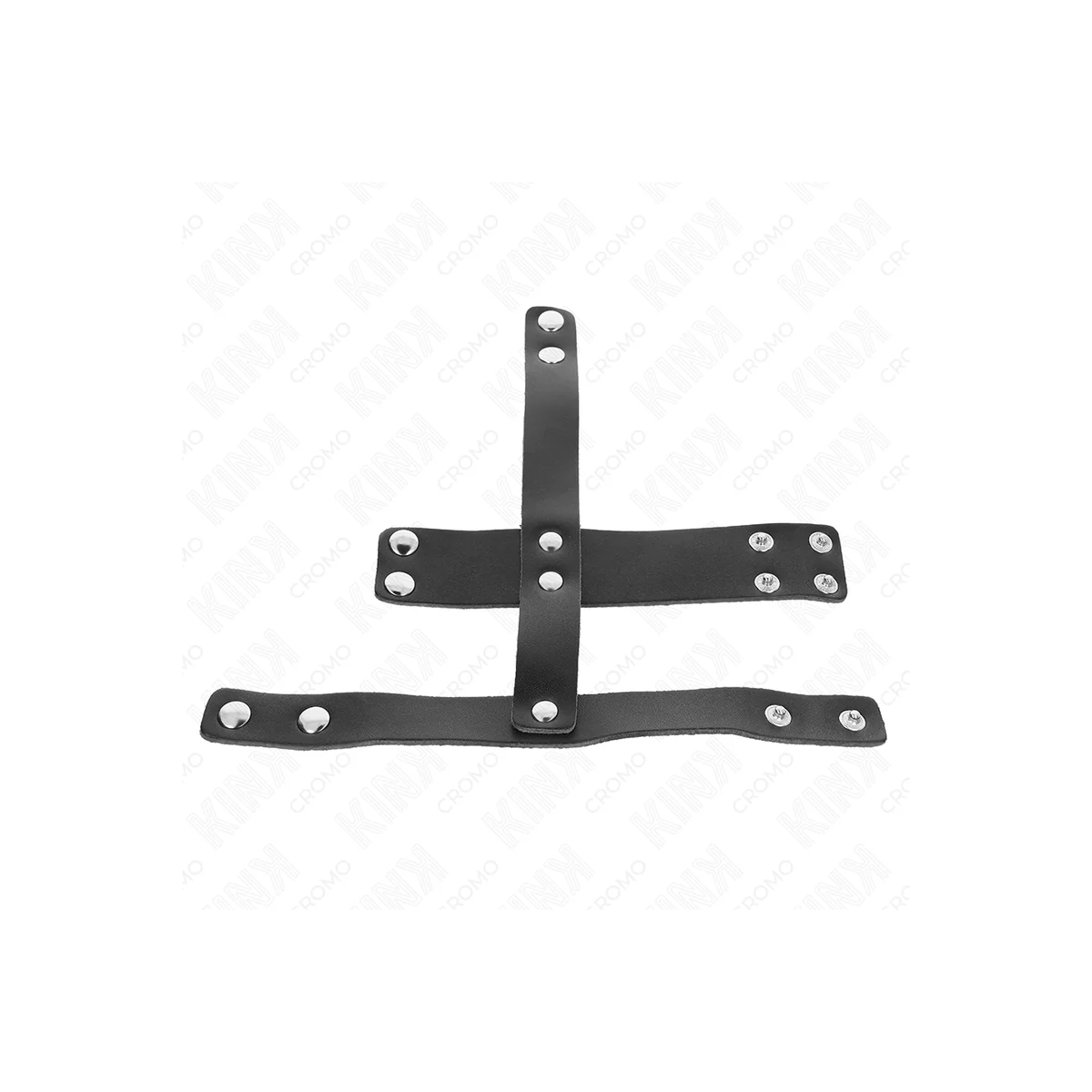 Peniskäfigring aus Leder mit Verstellbarem Hockentrenner von Kink Ring Power kaufen | Fesselliebe