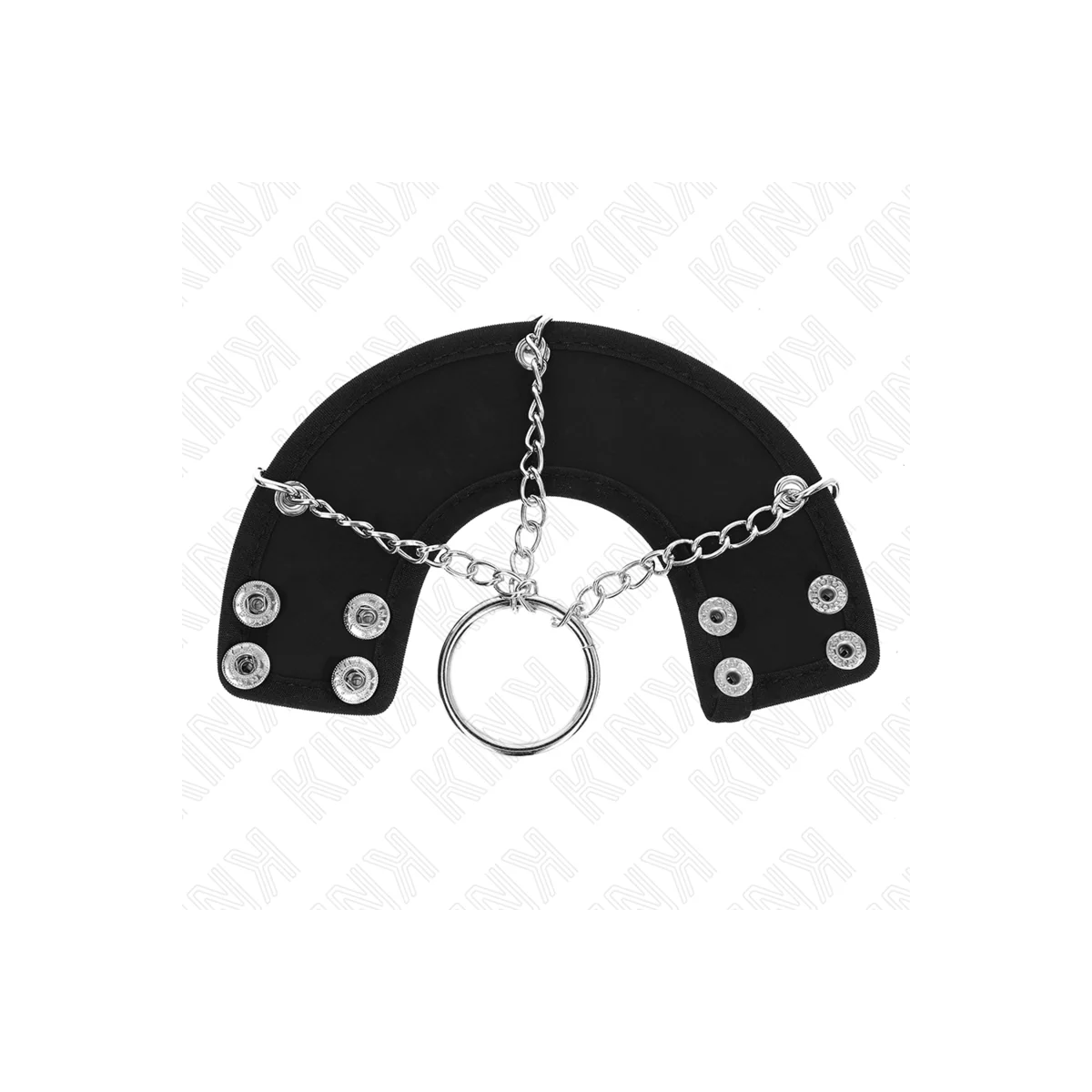 PENISRING 4 CM KETTE 7 CM METALL MIT LEDERGURTE VON KINK RING POWER